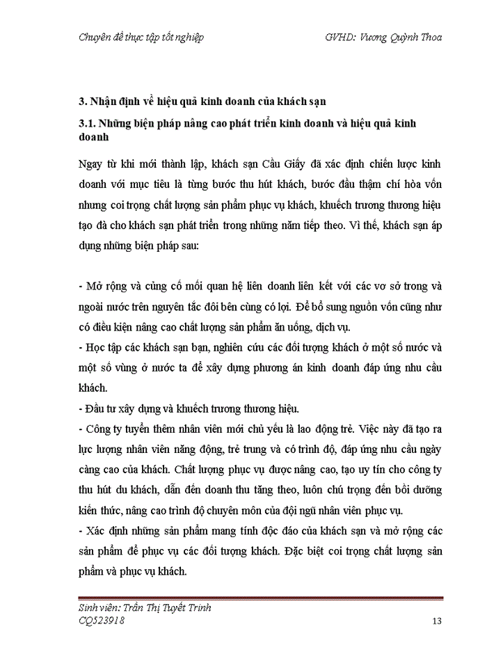 image for page Hoàn thiện hoạt động kinh doanh lưu trú tại khách sạn Cầu Giấy