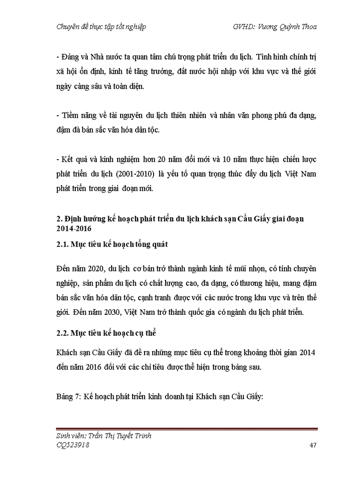 image for page Hoàn thiện hoạt động kinh doanh lưu trú tại khách sạn Cầu Giấy