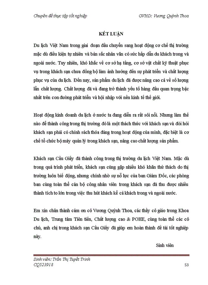 image for page Hoàn thiện hoạt động kinh doanh lưu trú tại khách sạn Cầu Giấy