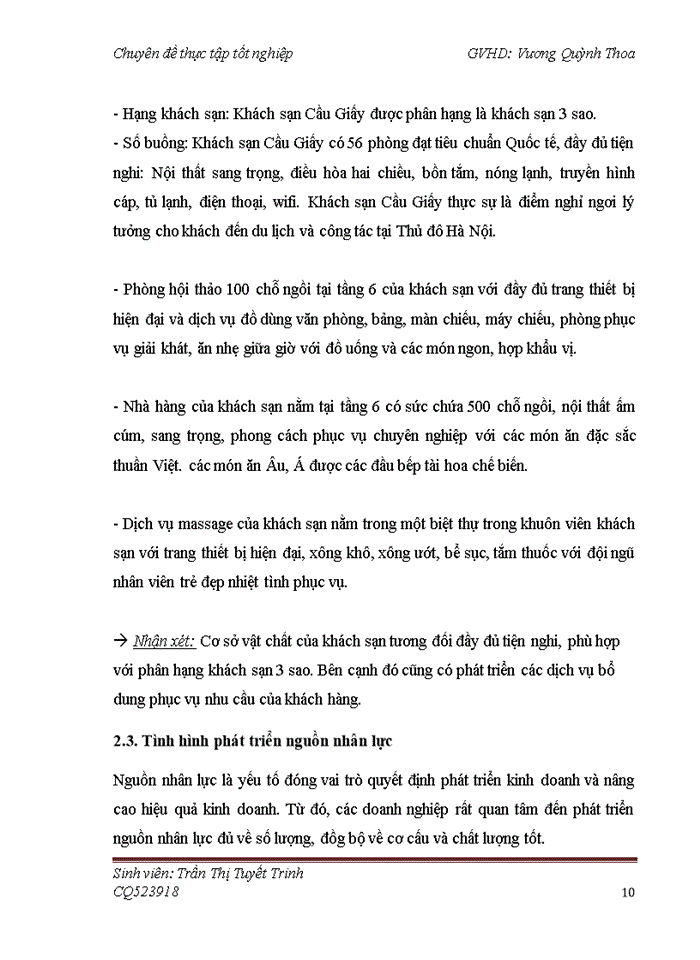image for page Hoàn thiện hoạt động kinh doanh lưu trú tại khách sạn Cầu Giấy