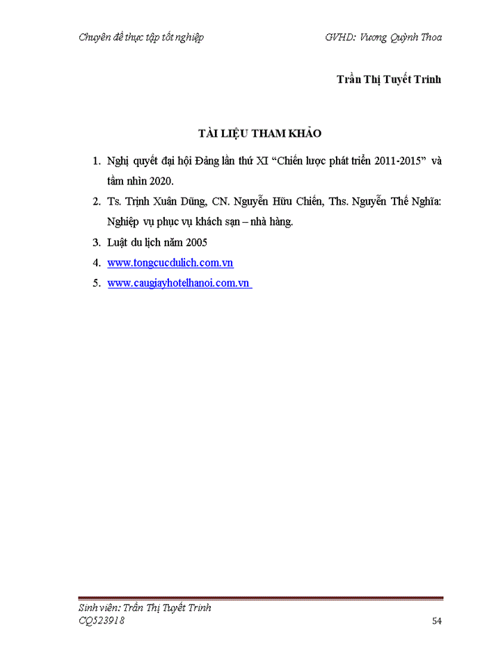 image for page Hoàn thiện hoạt động kinh doanh lưu trú tại khách sạn Cầu Giấy