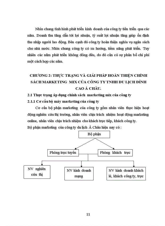 image for page Thực trạng và giải pháp hoàn thiện chính sách marketing  mix của công ty tnhh du lịch đỉnh cao á châu