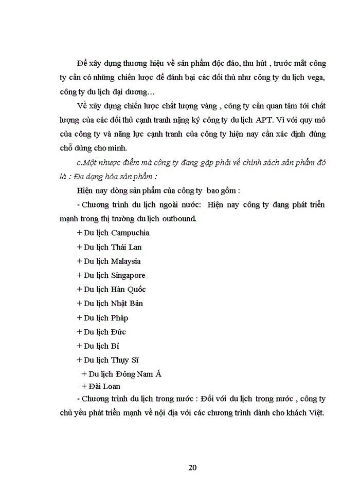 image for page Thực trạng và giải pháp hoàn thiện chính sách marketing  mix của công ty tnhh du lịch đỉnh cao á châu