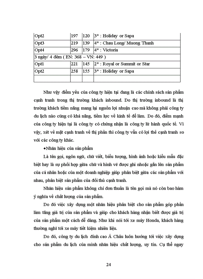 image for page Thực trạng và giải pháp hoàn thiện chính sách marketing  mix của công ty tnhh du lịch đỉnh cao á châu