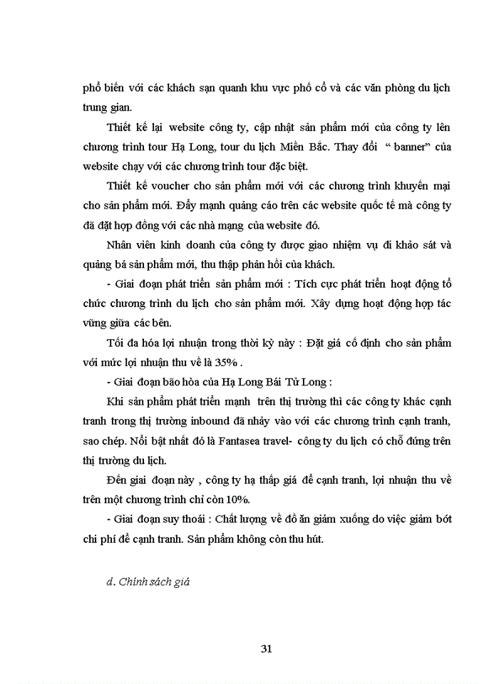 image for page Thực trạng và giải pháp hoàn thiện chính sách marketing  mix của công ty tnhh du lịch đỉnh cao á châu