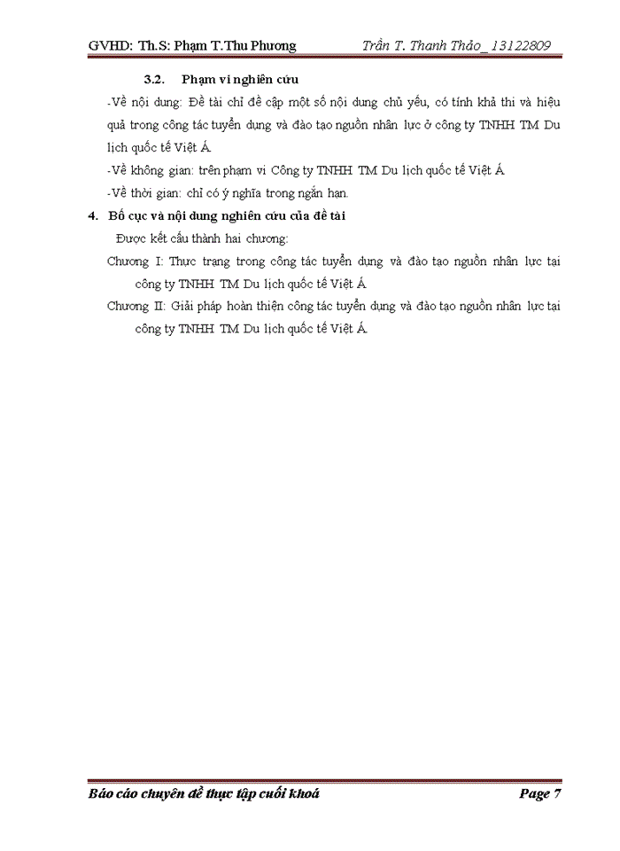 image for page Giải pháp hoàn thiện công tác tuyển dụng và đào tạo nguồn nhân lực tại công ty TNHH TM du lịch quốc tế VIỆT Á