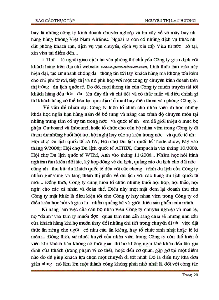 image for page Thực trạng và giải pháp thu hút khách du lịch Inbound của Công ty TNHH Du lịch và Thương mại Mặt Trời Phương Nam