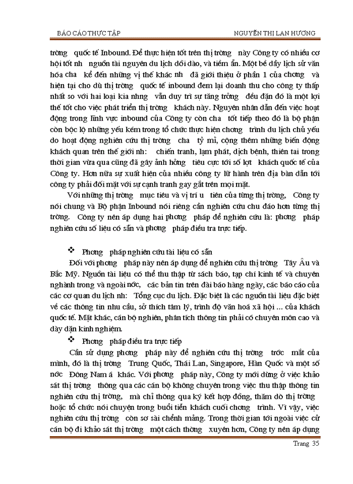 image for page Thực trạng và giải pháp thu hút khách du lịch Inbound của Công ty TNHH Du lịch và Thương mại Mặt Trời Phương Nam