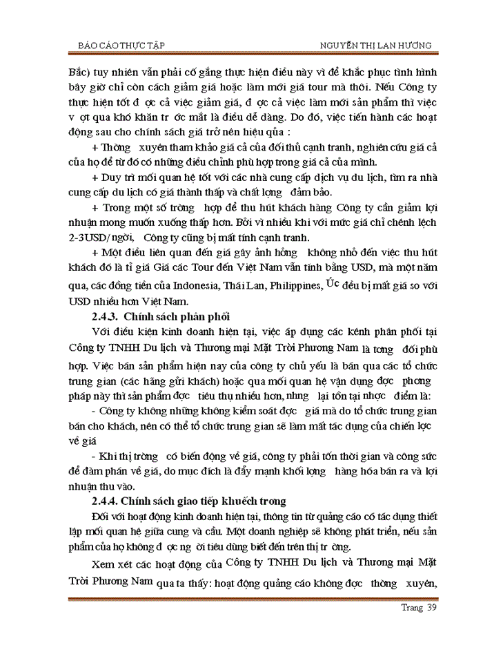 image for page Thực trạng và giải pháp thu hút khách du lịch Inbound của Công ty TNHH Du lịch và Thương mại Mặt Trời Phương Nam
