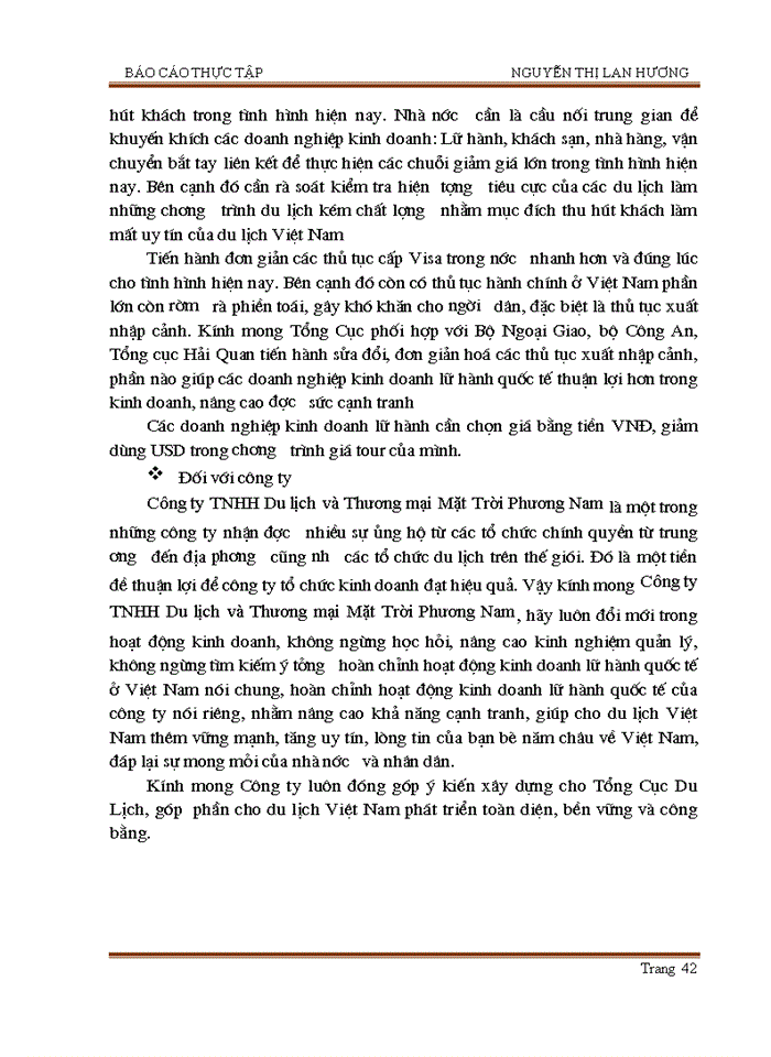 image for page Thực trạng và giải pháp thu hút khách du lịch Inbound của Công ty TNHH Du lịch và Thương mại Mặt Trời Phương Nam