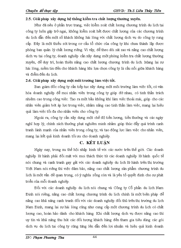 image for page Nâng cao chất lượng chương trình dành cho khách nội địa tại công ty cổ phần du lịch NAM ĐỊNH