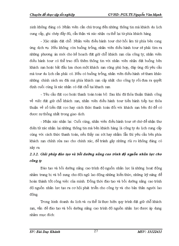 image for page Quản trị hoạt động đặt giữ chỗ lữ hành của công ty cổ phần thương mại dịch vụ SEN VÀNG