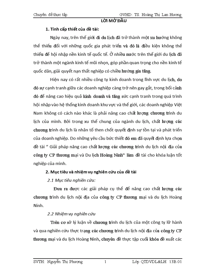 image for page Giải pháp nâng cao chất lượng các chương trình du lịch nội địa của công ty cp thương mại và du lịch hoàng ninh