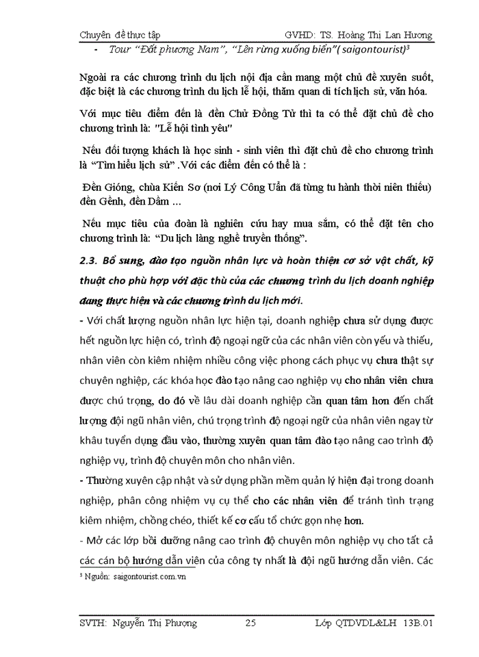 image for page Giải pháp nâng cao chất lượng các chương trình du lịch nội địa của công ty cp thương mại và du lịch hoàng ninh