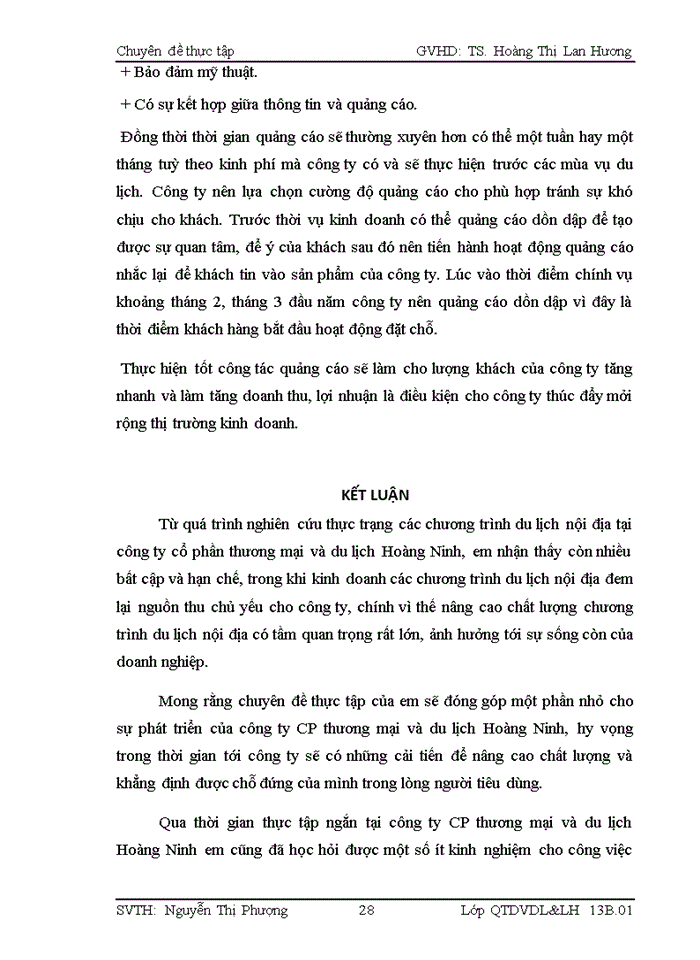 image for page Giải pháp nâng cao chất lượng các chương trình du lịch nội địa của công ty cp thương mại và du lịch hoàng ninh
