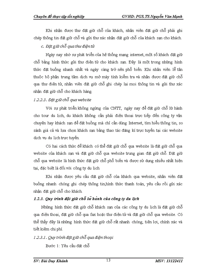 image for page Quản trị hoạt động đặt giữ chỗ lữ hành của công ty cổ phần thương mại dịch vụ sen VÀNG