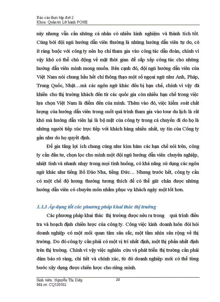 image for page Thực trạng của công việc quản lý để khai thác khách hàng tại bộ phận Inbound của Công ty cổ phần du lịch Việt Nam – Hà Nội