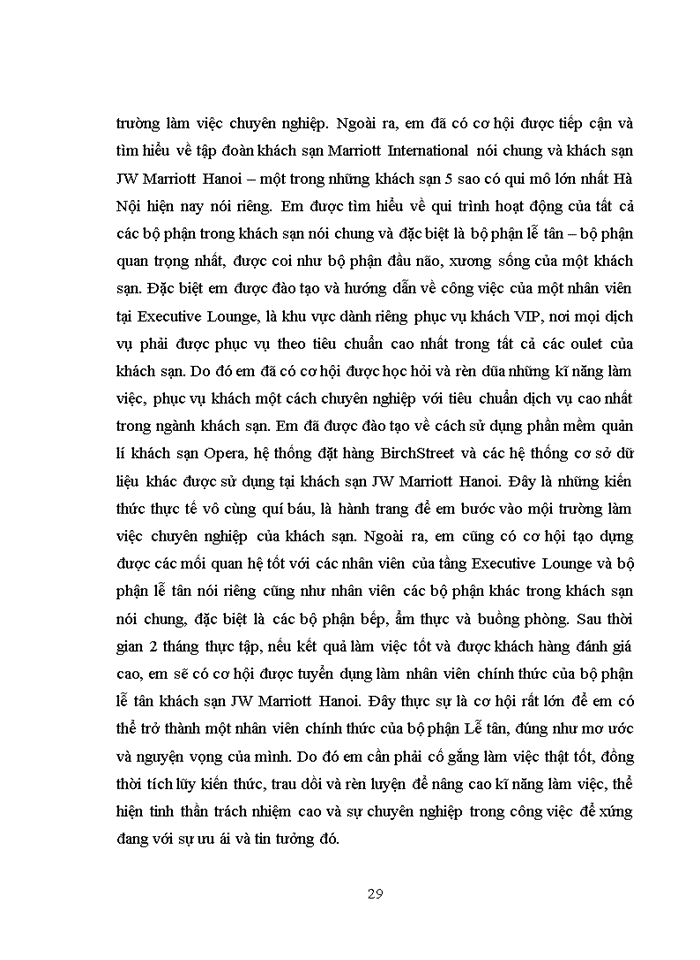 image for page Nghiên cứu quy trình phục vụ của bộ phận lễ tân tại khách sạn JW Marriott Hano