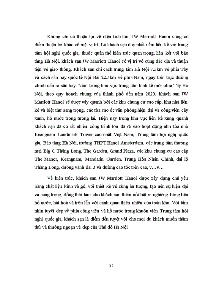 image for page Nghiên cứu quy trình phục vụ của bộ phận lễ tân tại khách sạn JW Marriott Hano