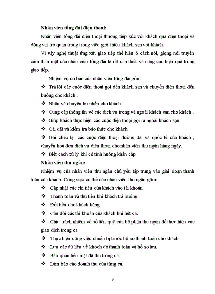 image for page Nghiên cứu quy trình phục vụ của bộ phận lễ tân khách sạn HILTON HANOI OPERA