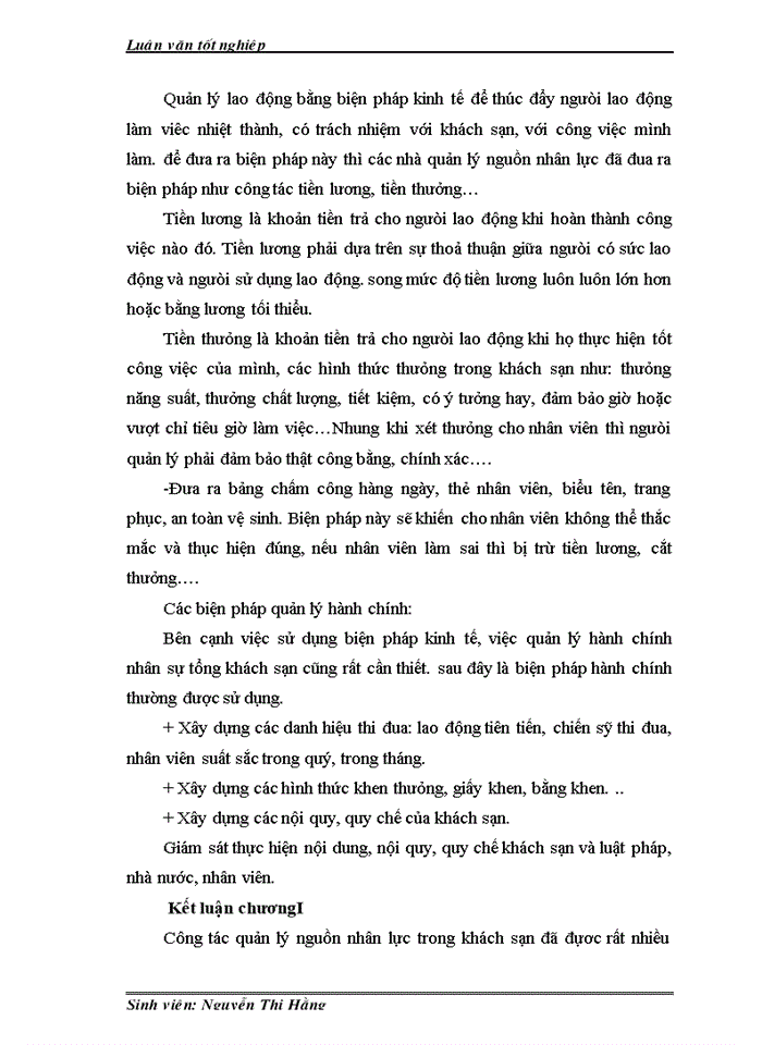 image for page Thực trạng và biện pháp quản lý nguồn nhân lực khách sạn Hoà Bình