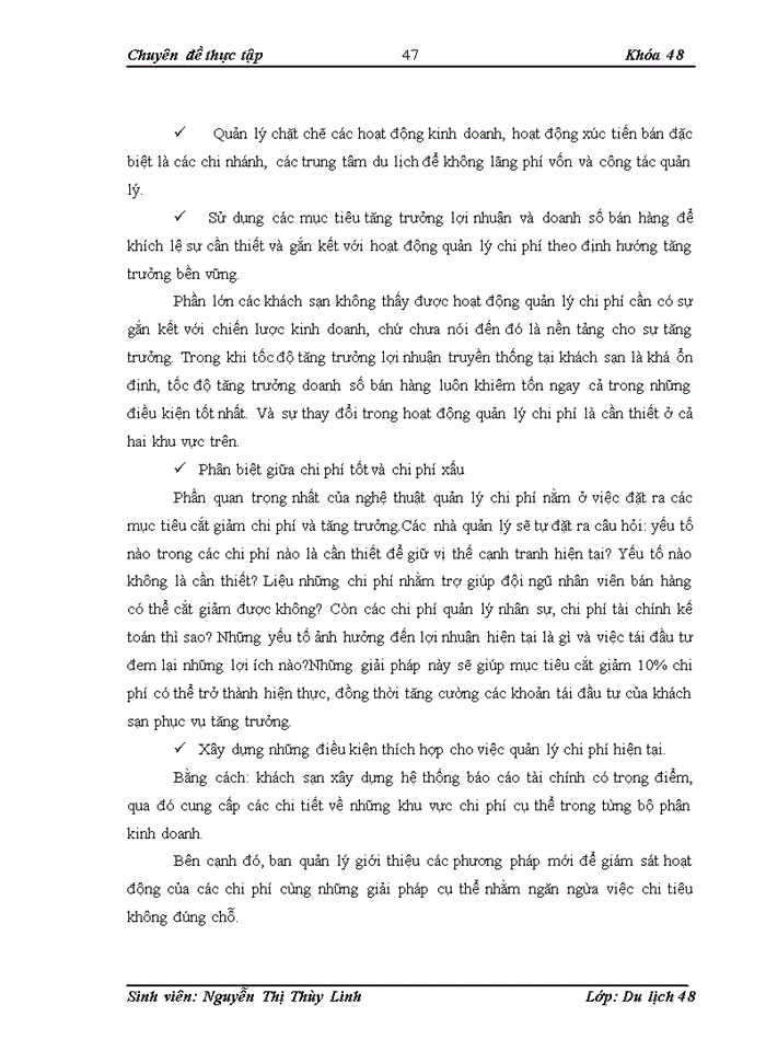 image for page Chi phí kinh doanh và giải pháp tiết kiệm chi phí trong kinh doanh khách sạn tại khách sạn làng quốc tế Hướng Dương- Sunflower Hải Phòng