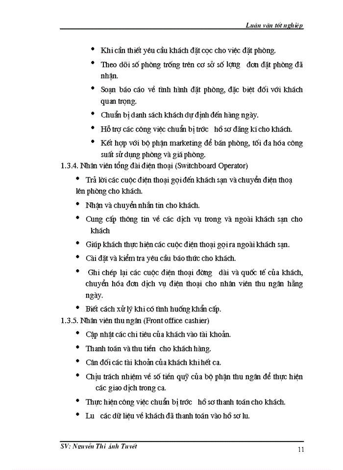 image for page Những vấn đề còn tồn tại trong tổ chức hoạt động của bộ phận lễ tânb khách sạn Sheraton Hà Nội