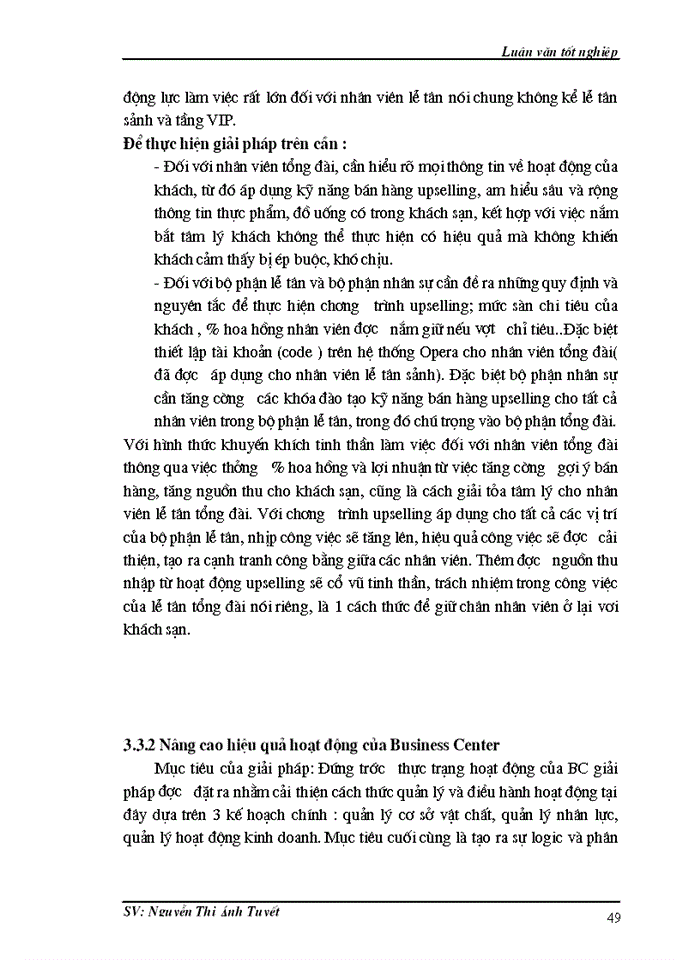 image for page Những vấn đề còn tồn tại trong tổ chức hoạt động của bộ phận lễ tânb khách sạn Sheraton Hà Nội