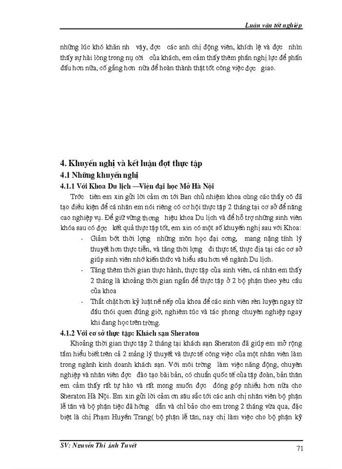 image for page Những vấn đề còn tồn tại trong tổ chức hoạt động của bộ phận lễ tânb khách sạn Sheraton Hà Nội