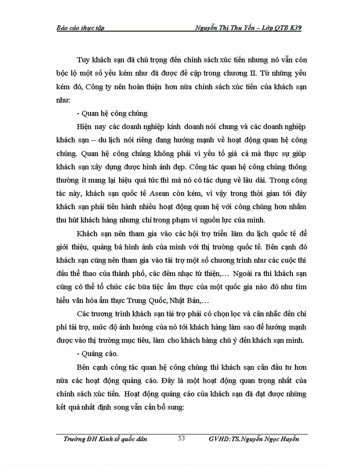 image for page Giải pháp Marketing nhằm thu hút khách du lịch quốc tế đến với khách sạn Asean của công ty TNHH Thương mại du lịch và dịch vụ Rồng Vàng