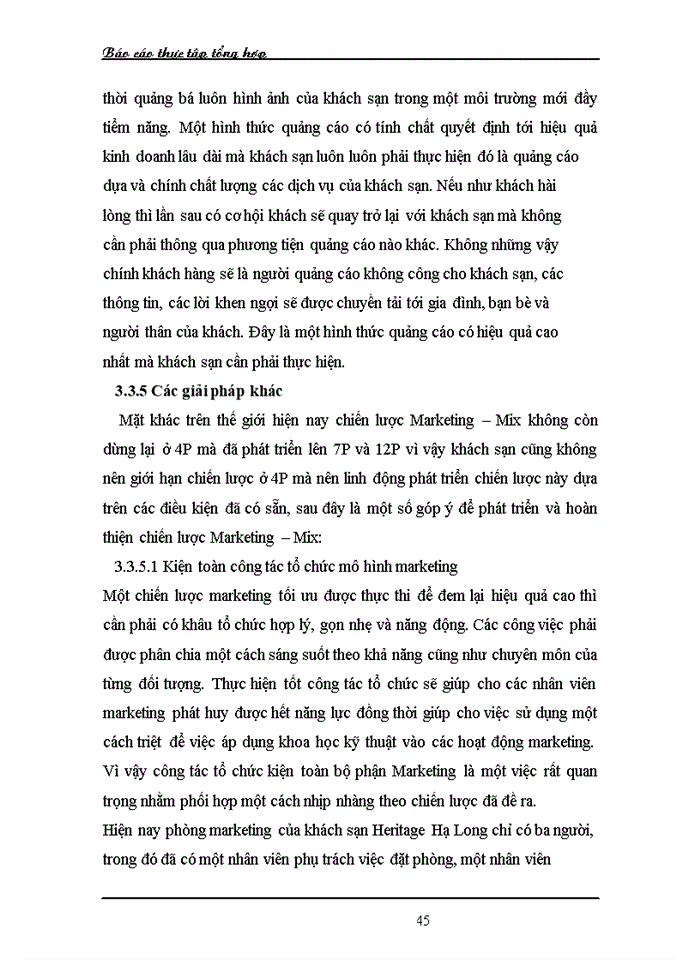 image for page Xây dựng chiến lược Marketing – Mix của khách sạn Heritage Hạ Long