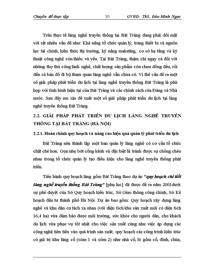 image for page Phát triển du lịch tại làng nghề truyền thống Bát Tràng