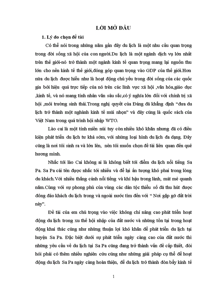 image for page Phát triển du lịch tại Huyện Sa Pa – Lào Cai