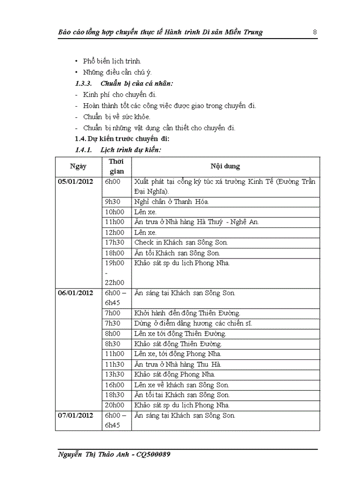 image for page Báo cáo tổng hợp chuyến thực tế Hành trình Di sản Miền Trung