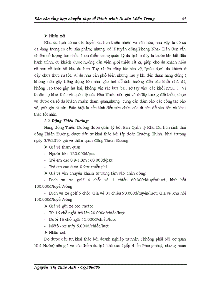 image for page Báo cáo tổng hợp chuyến thực tế Hành trình Di sản Miền Trung
