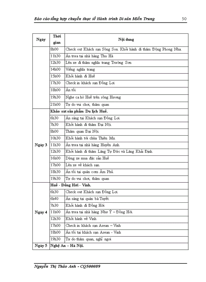 image for page Báo cáo tổng hợp chuyến thực tế Hành trình Di sản Miền Trung