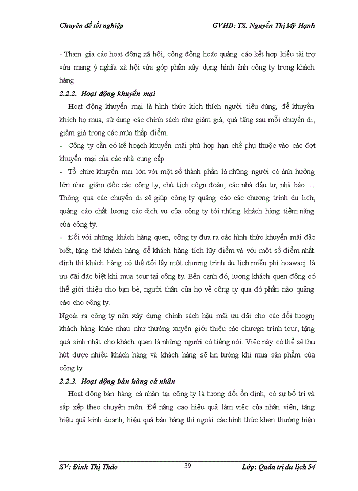 image for page Đẩy mạnh hoạt động xúc tiến hỗn hợp của công ty cổ phần và du lịch khám phá Việt Nam