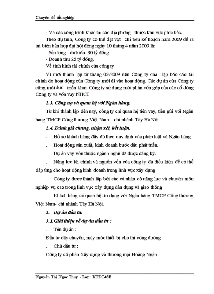 image for page Một số giải pháp nhằm hoàn thiện công tác thẩm định dự án đầu tư tại Ngân hàng TMCP Công thương Việt Nam- chi nhánh Tây Hà Nội