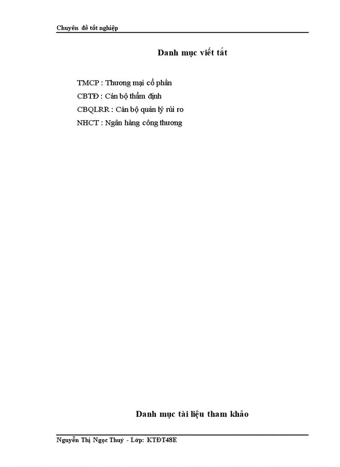 image for page Một số giải pháp nhằm hoàn thiện công tác thẩm định dự án đầu tư tại Ngân hàng TMCP Công thương Việt Nam- chi nhánh Tây Hà Nội