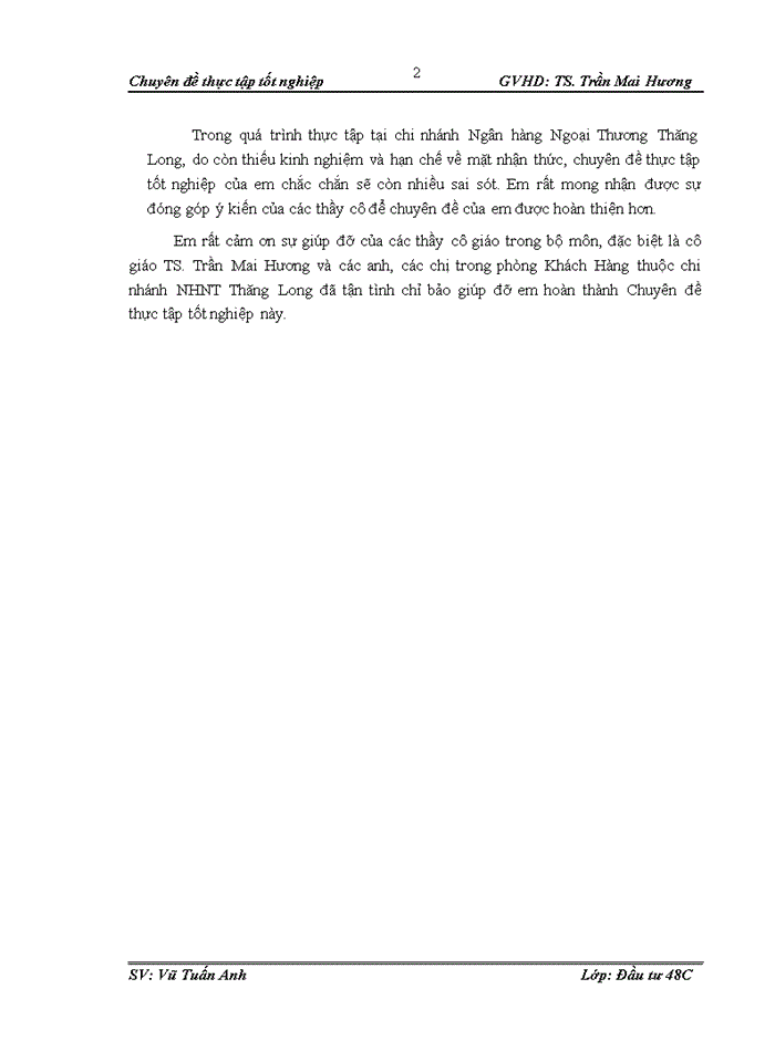 image for page Thực trạng và giải pháp nâng cao chất lượng thẩm định khía cạnh tài chính dự án đầu tư vay vốn tại ngân hàng Ngoại Thương – chi nhánh Thăng Long