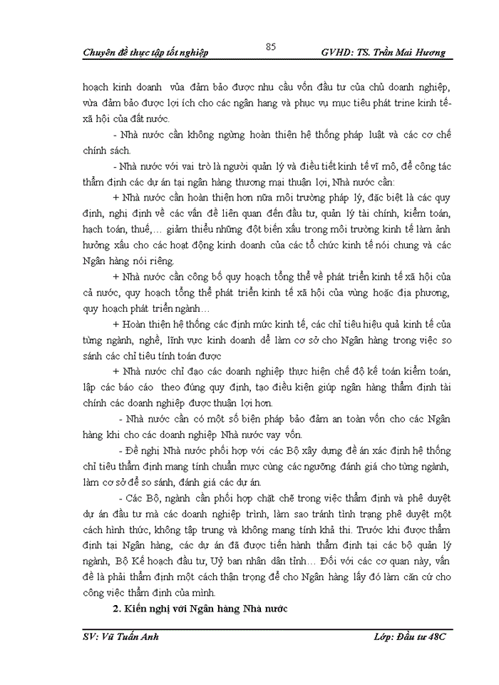 image for page Thực trạng và giải pháp nâng cao chất lượng thẩm định khía cạnh tài chính dự án đầu tư vay vốn tại ngân hàng Ngoại Thương – chi nhánh Thăng Long