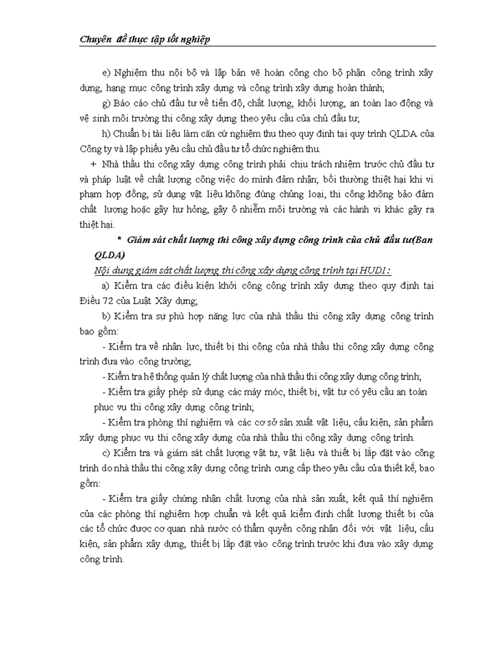 image for page Công tác quản lý dự án đầu tư xây dựng tại Công ty Cổ phần Đầu tư & Xây dựng HUD1 - Thực trạng và giải pháp