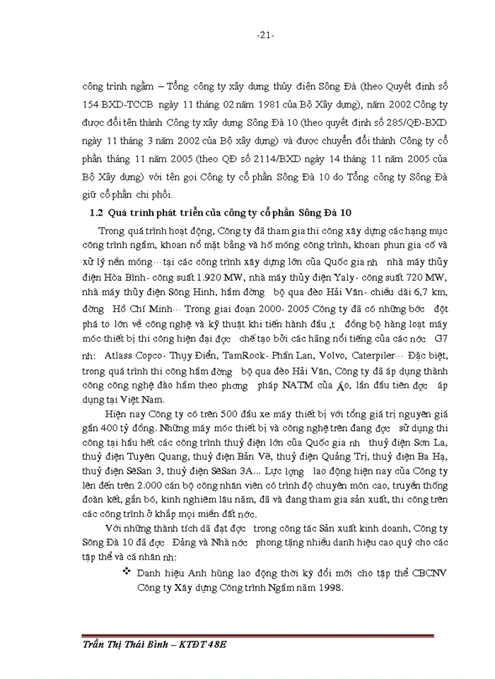 image for page Một số giải pháp góp phần nâng cao hiệu quả sử dụng vốn đầu tư tại Công ty Cổ phần Sông Đà 10