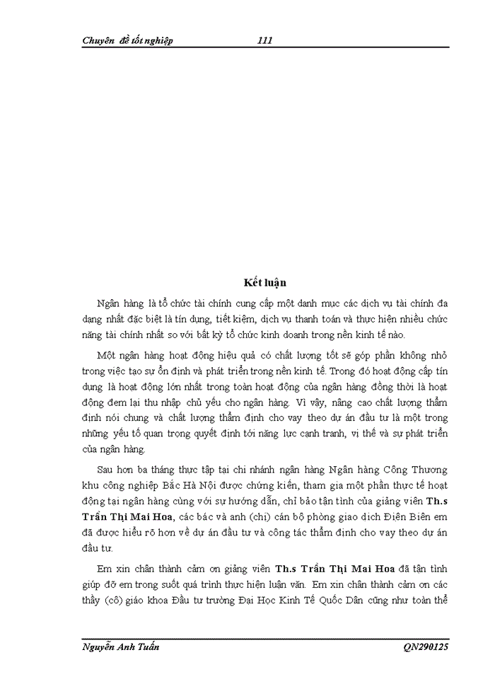 image for page Công tác thẩm định cho vay theo dự án đầu tư tại ngân hàng công thương chi nhánh khu công nghiệp Bắc Hà Nội