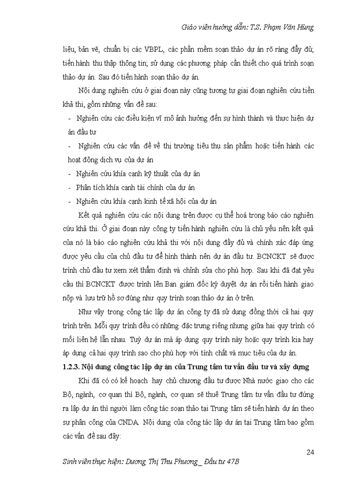 image for page Hoàn thiện công tác lập dự án tại Trung tâm tư vấn đầu tư và xây dựng
