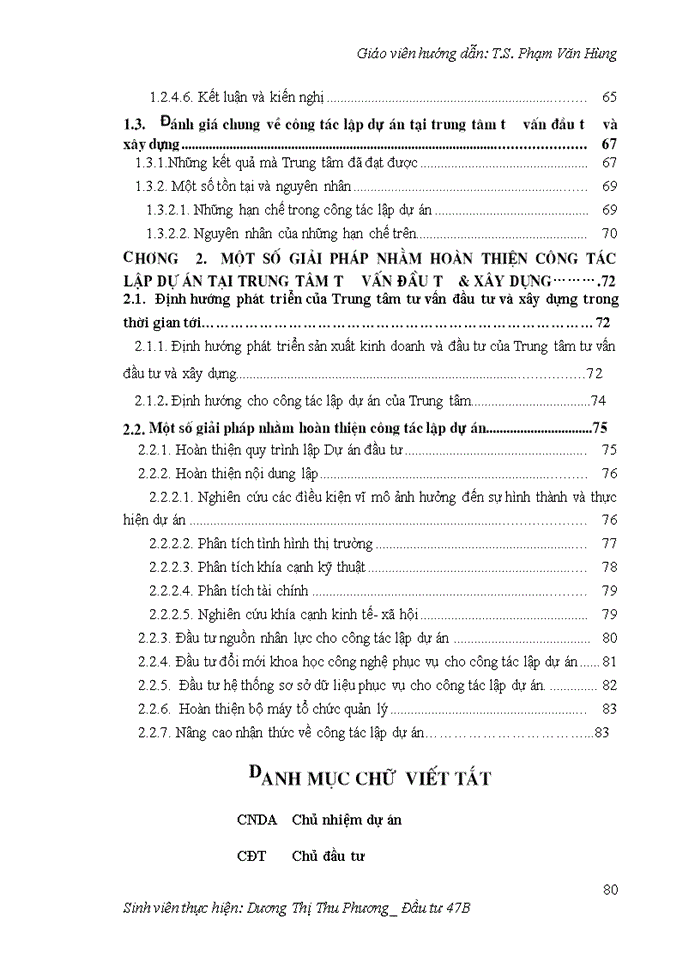 image for page Hoàn thiện công tác lập dự án tại Trung tâm tư vấn đầu tư và xây dựng