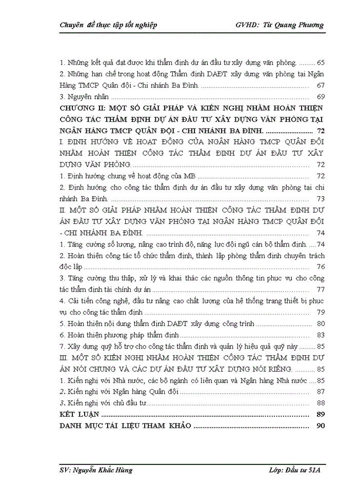 image for page Thực trạng hoạt động thẩm định các dự án đầu tư xây dựng văn phòng tại ngân hàng thương mại cổ phần QUÂN ĐỘI – CHI NHÁNH BA ĐÌNH
