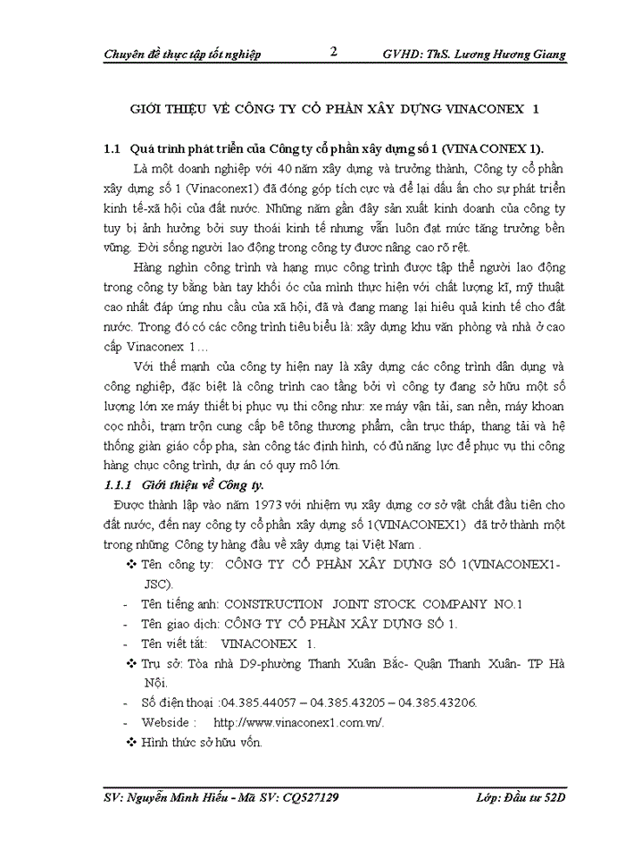 image for page Hoàn thiện công tác quản lý dự án đầu tư xây dựng công trình tại công ty cổ phần xây dựng Vinaconex 1