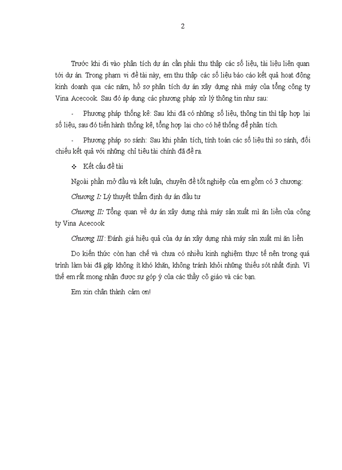 image for page Thẩm định dự án đầu tư xây dựng nhà máy sản xuất mì ăn liền theo công nghệ mới của công ty Vina Acecook