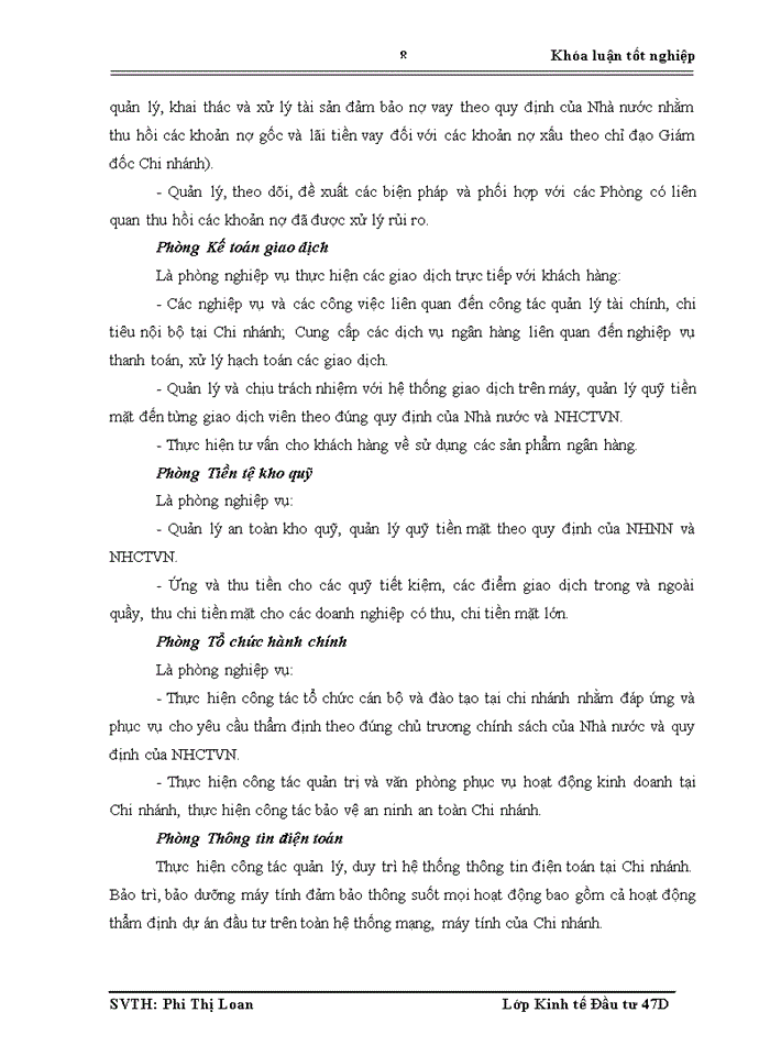 image for page Công tác thẩm định dự án đầu tư đối với khách hàng là tổ chức kinh tế tại Ngân hàng Công thương Hai Bà Trưng: Thực trạng và Giải pháp